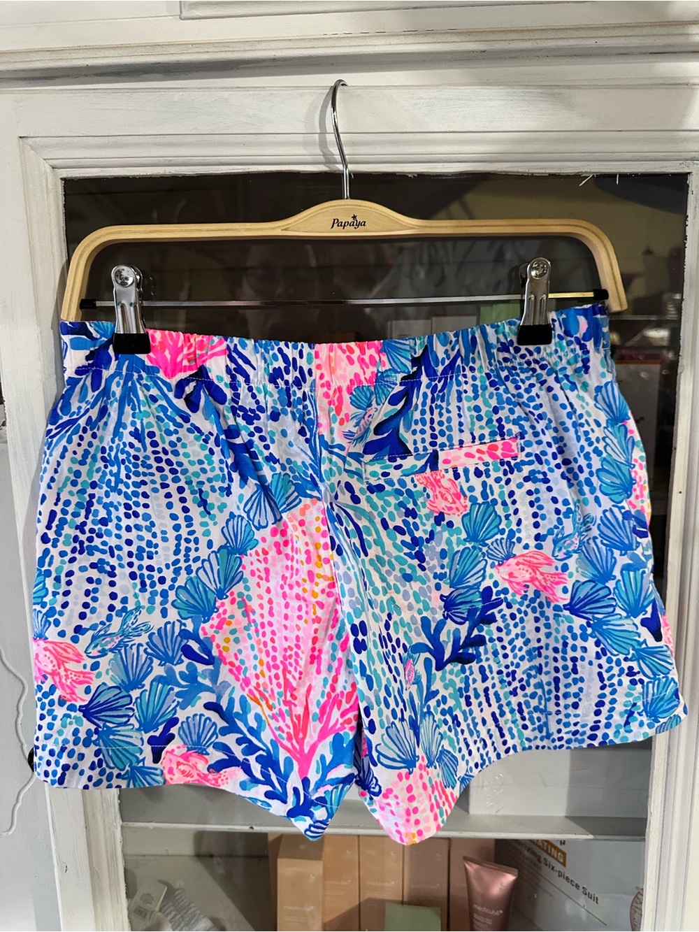 Lilly Pulitzer Pink & Blue Printed Scallop Hem Skort - Picture 2 of 4